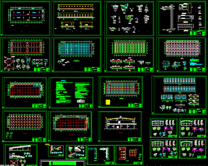 兴化二层全钢结构超市图纸