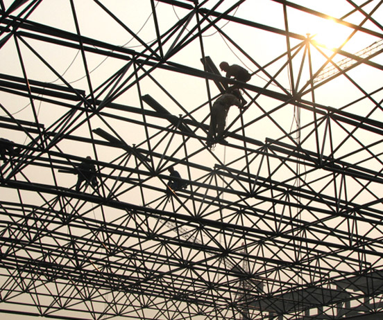 兴化厂房网架安装