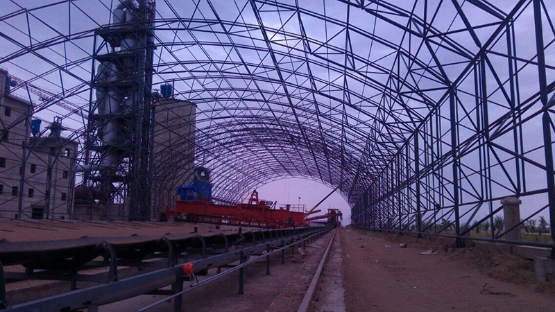 兴化煤棚网架安装