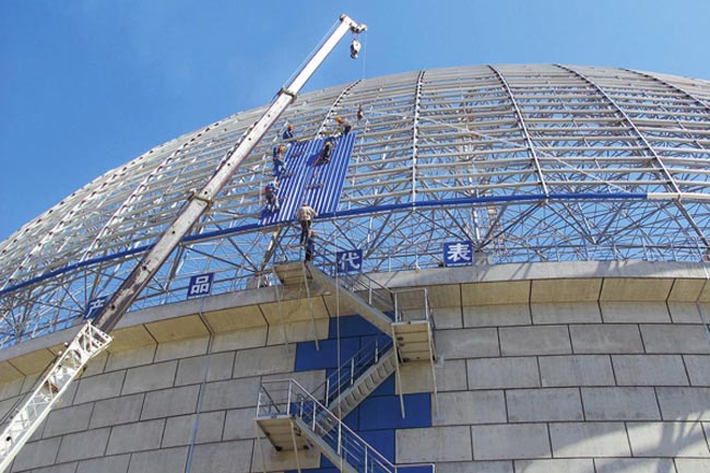 兴化发电厂球形网架