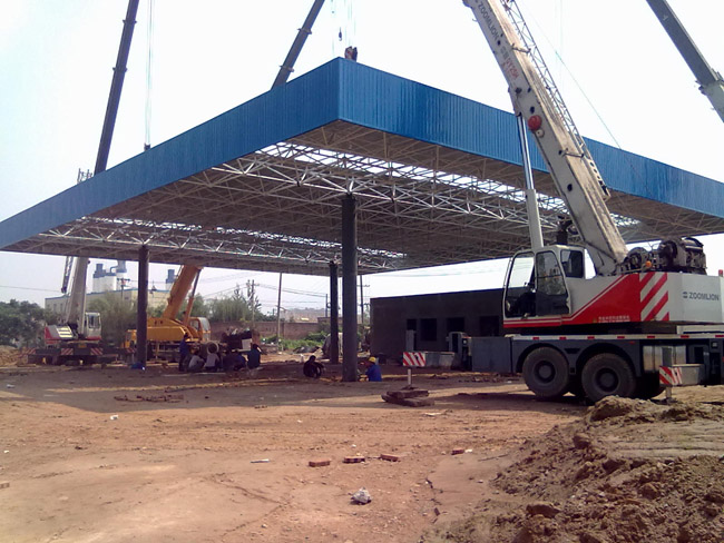 兴化加气站网架工程